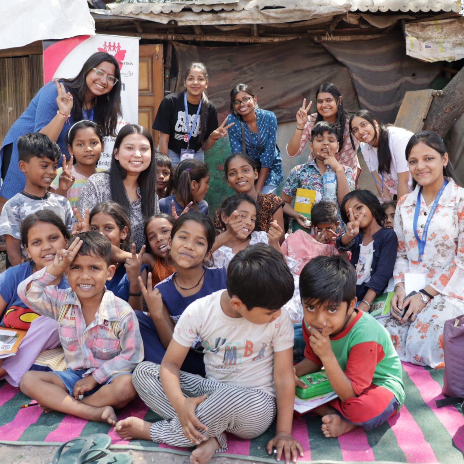social work teaching slum underprivileged children delhi